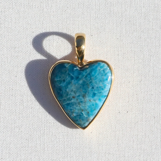 Apatite Heart Charm Pendant 1