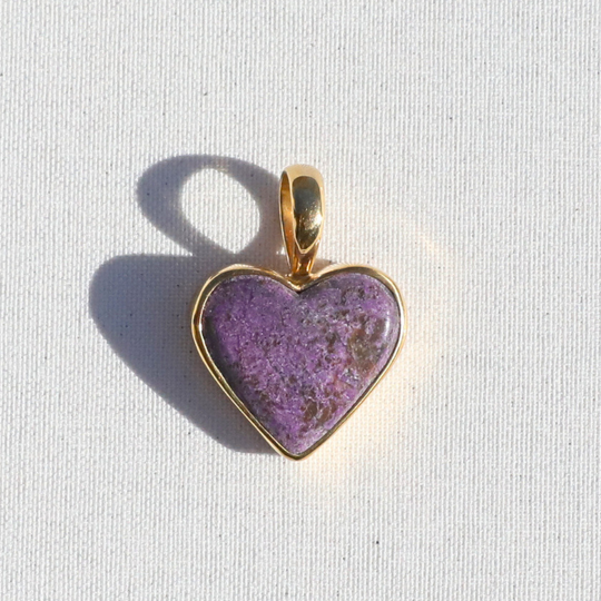 Stichtite Heart Charm Pendant 1