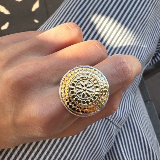 Two-Tone Statement Ring - AS IS - FINAL SALE