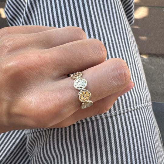 Small Disc Gold Ring - AS IS - FINAL SALE