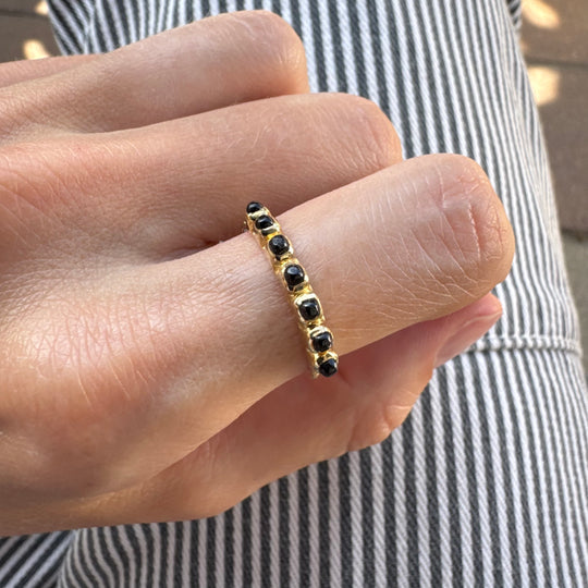 Black Onyx Gold Ring - AS IS - FINAL SALE