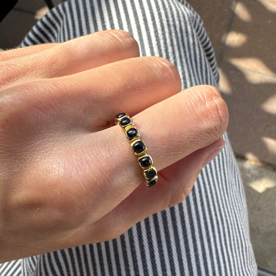 Black Onyx Gold Ring - AS IS - FINAL SALE