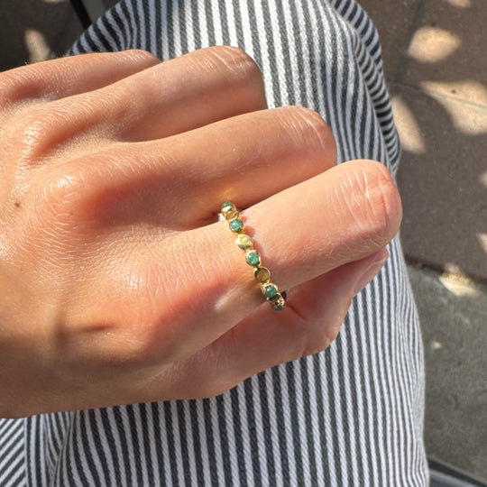 Green Aventurine Gold Ring - AS IS - FINAL SALE