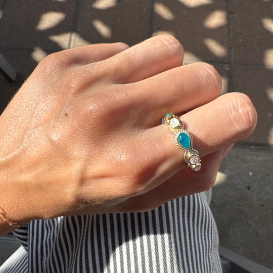 Multi-Stone Gold Ring - AS IS - FINAL SALE