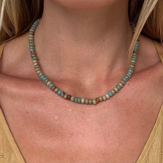 Aqua Terra Jasper Beaded Necklace