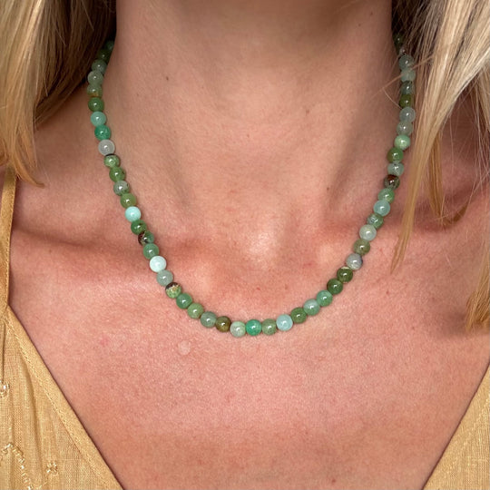 Chrysoprase Beaded Necklace