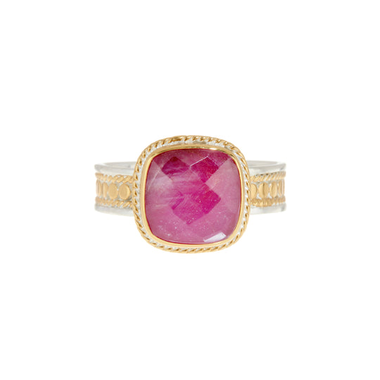 Ruby Cushion Ring