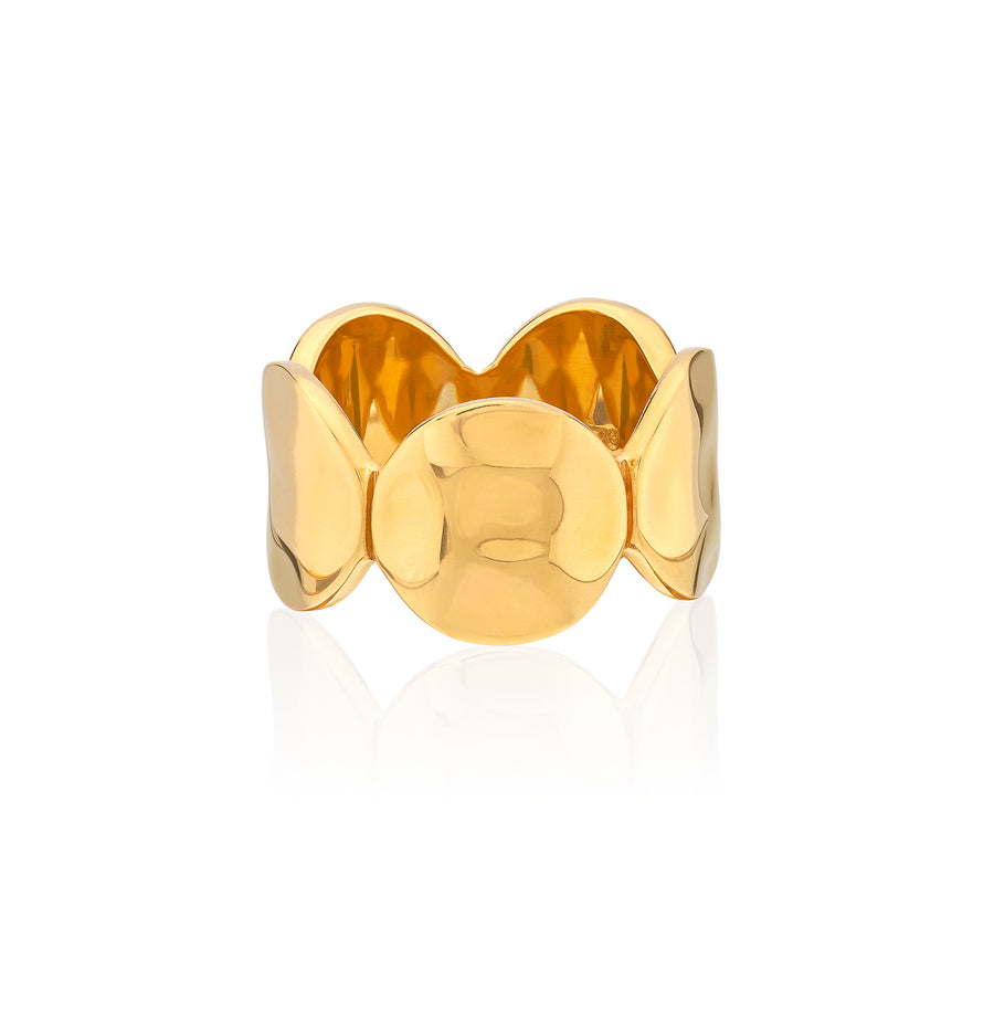 Wavy Disc Ring
