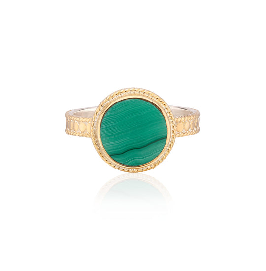 Round Malachite Ring