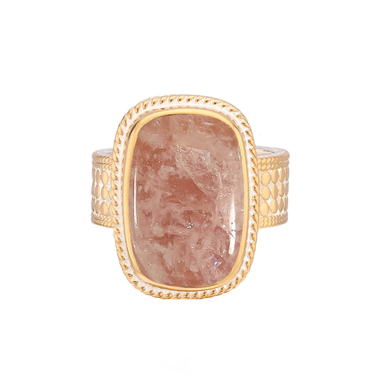 Morganite Cushion Ring