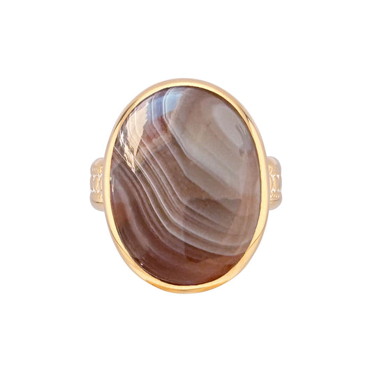 Botswana Agate Oval Ring