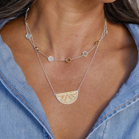 Half Moon Pendant Necklace