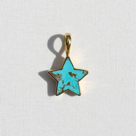 Turquoise Star Charm - Medium
