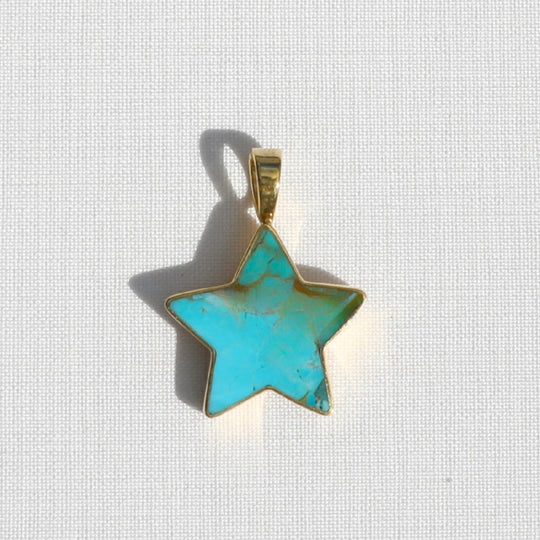 Turquoise Star Charm - Large