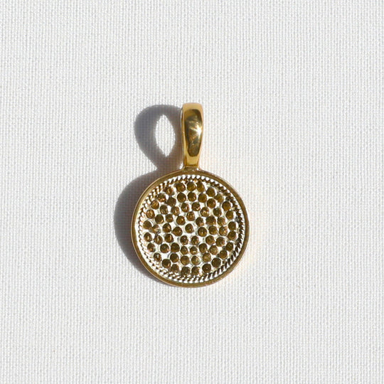Gold Dotted Removable Pendant - Engravable