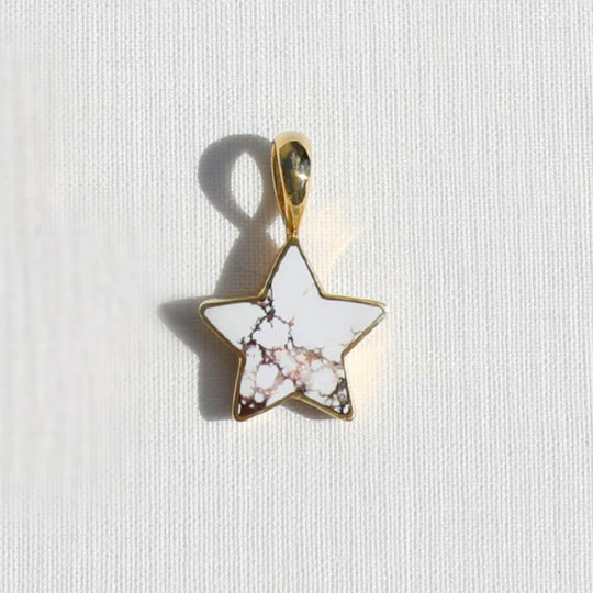 White Buffalo Star Charm - Medium