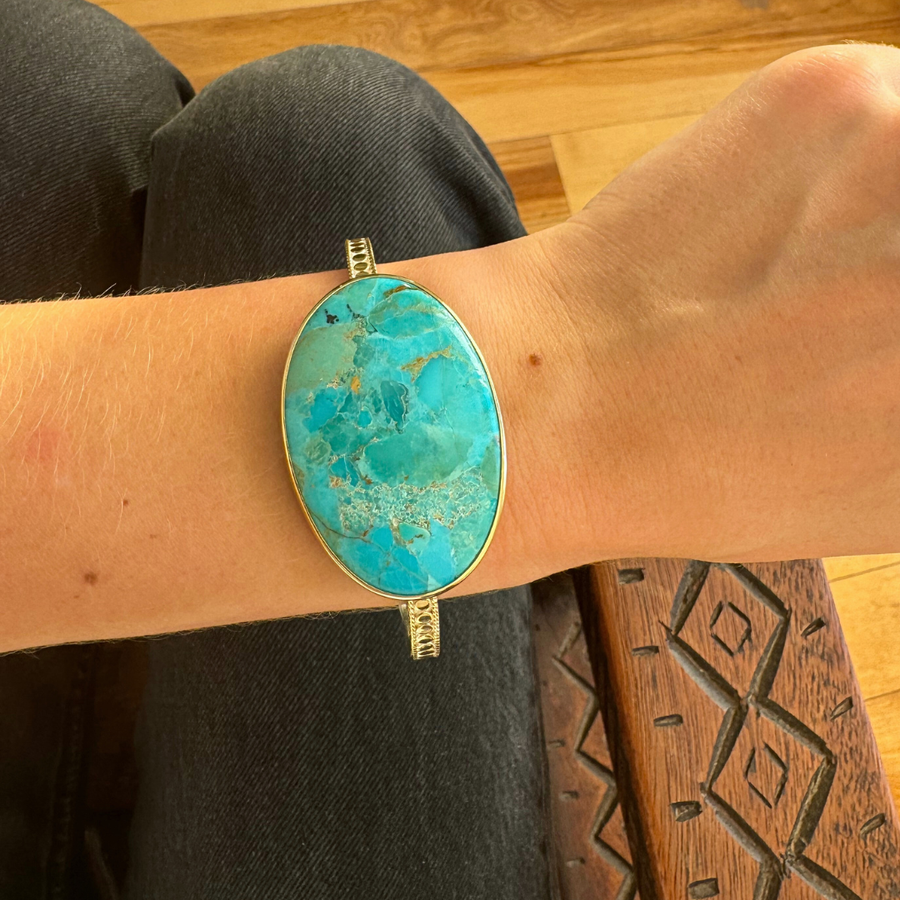 Turquoise Oval Cuff