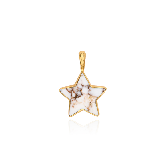 White Buffalo Star Charm - Medium