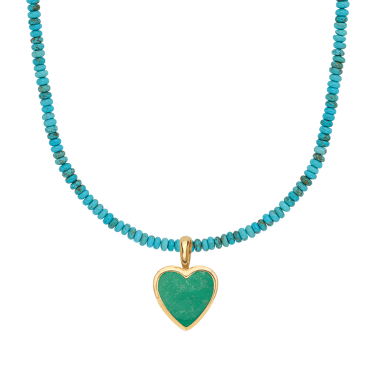 Turquoise Heart Pendant Necklace