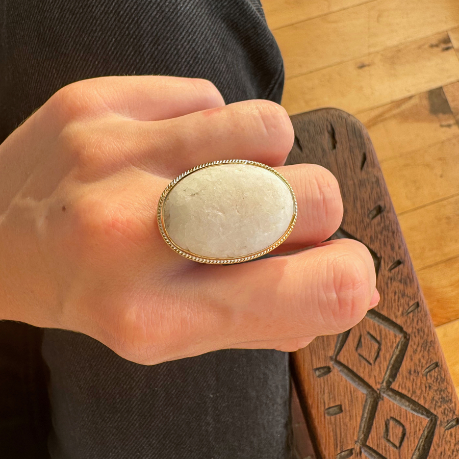 Scolecite Oval Ring