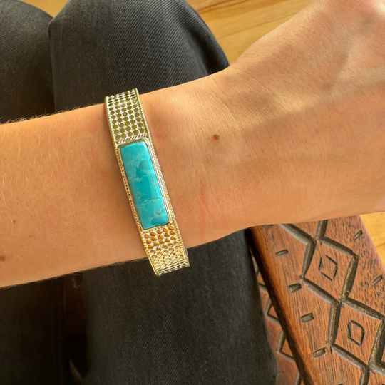Turquoise Rectangular Medium Cuff