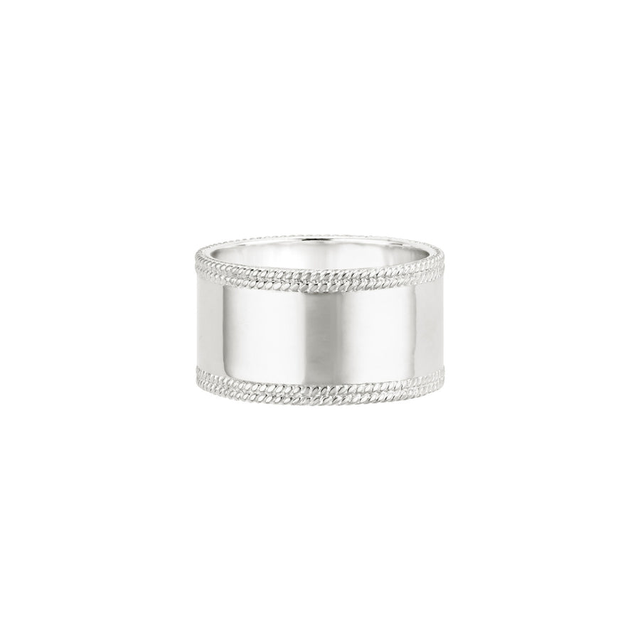 Smooth Wide Band Ring - Silver