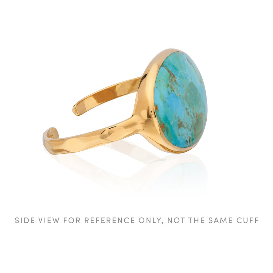 Turquoise Asymmetrical Wavy Band Cuff
