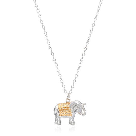 Elephant Charm Necklace - Gold & Silver