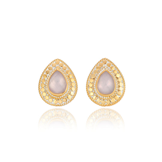 Rose Quartz Teardrop Earrings