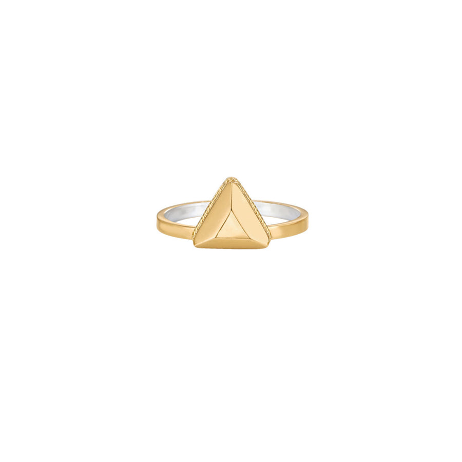 Smooth Triangle Single Ring - Gold