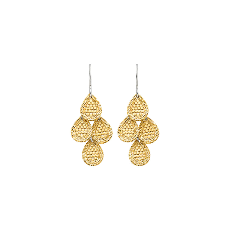 Beaded Chandelier Earrings - Gold