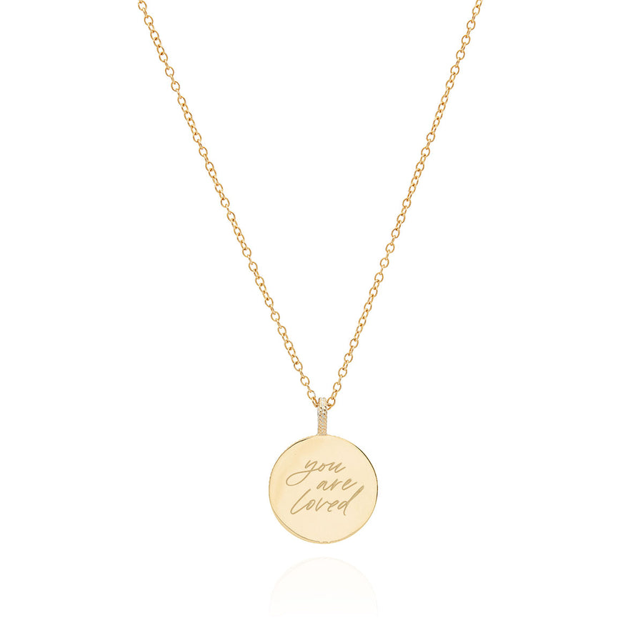 Engravable Dotted Border Necklace