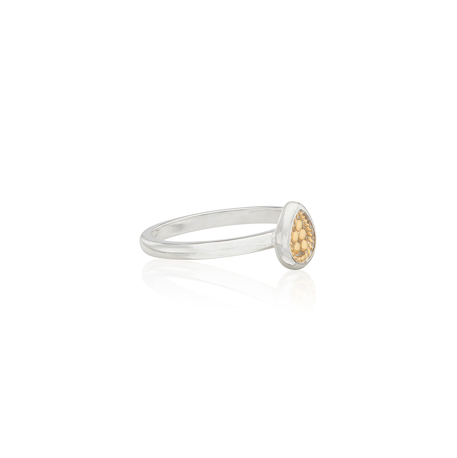 Classic Teardrop Stacking Ring - Gold & Silver