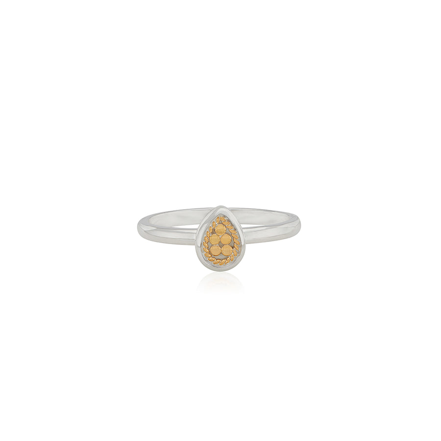 Classic Teardrop Stacking Ring - Gold & Silver