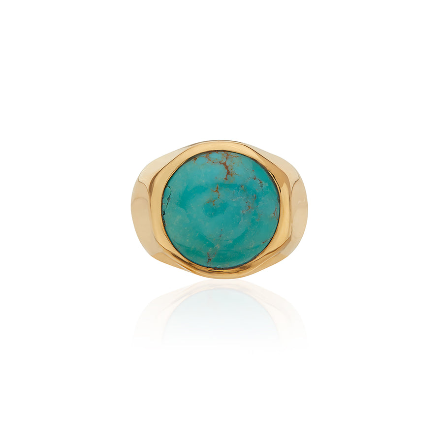 Large Turquoise Signet Ring