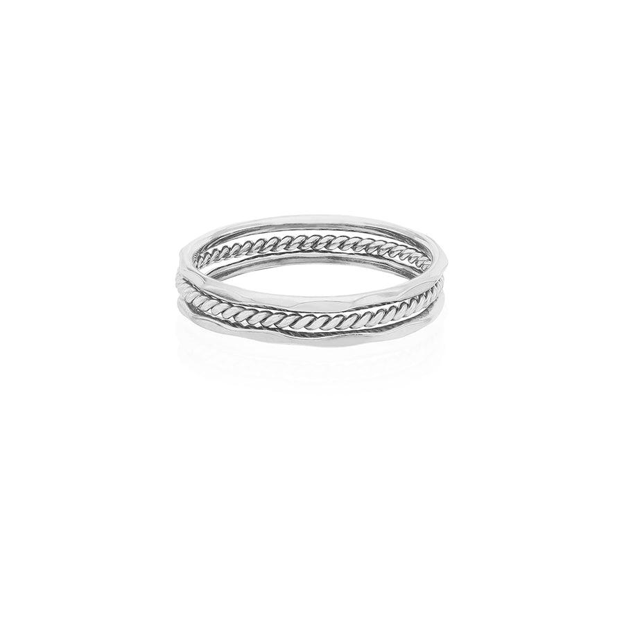 Dainty Stacking Ring Set - Silver