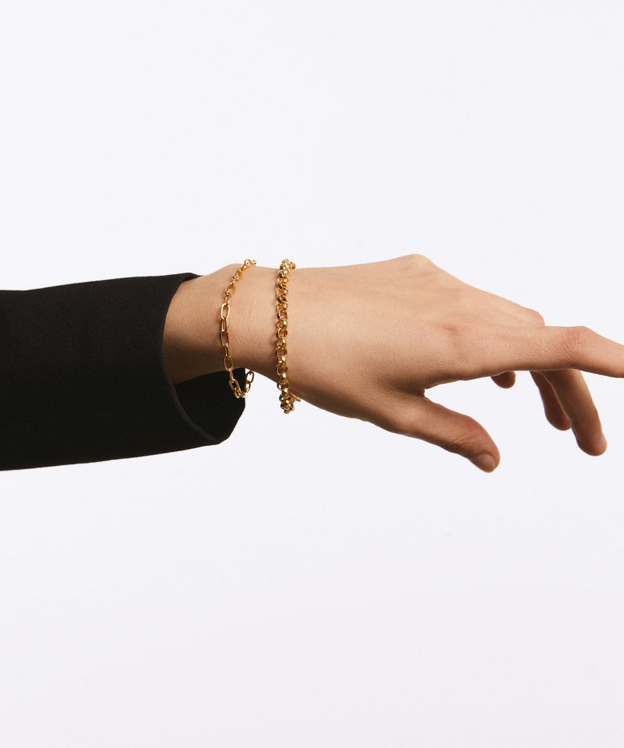 Elongated Chain Bracelet - Gold
