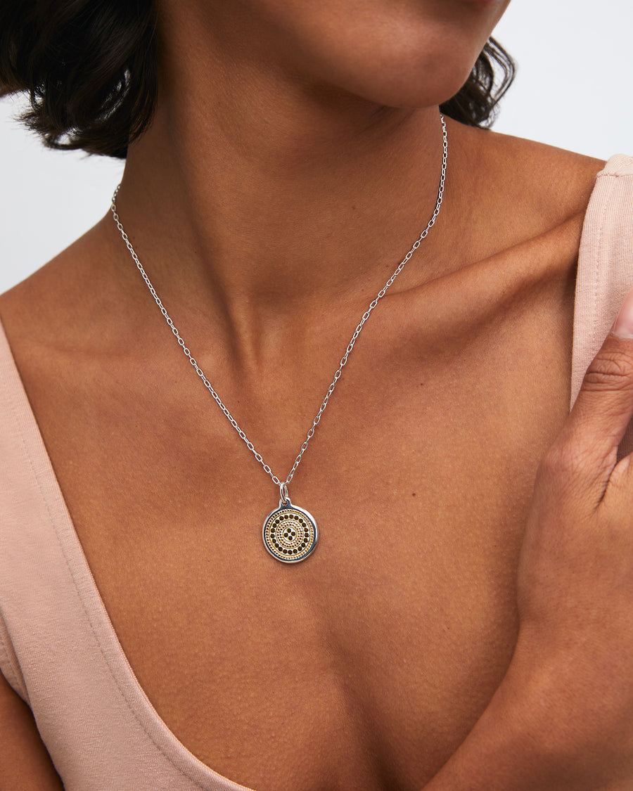 Medallion Charity Necklace - Gold & Silver
